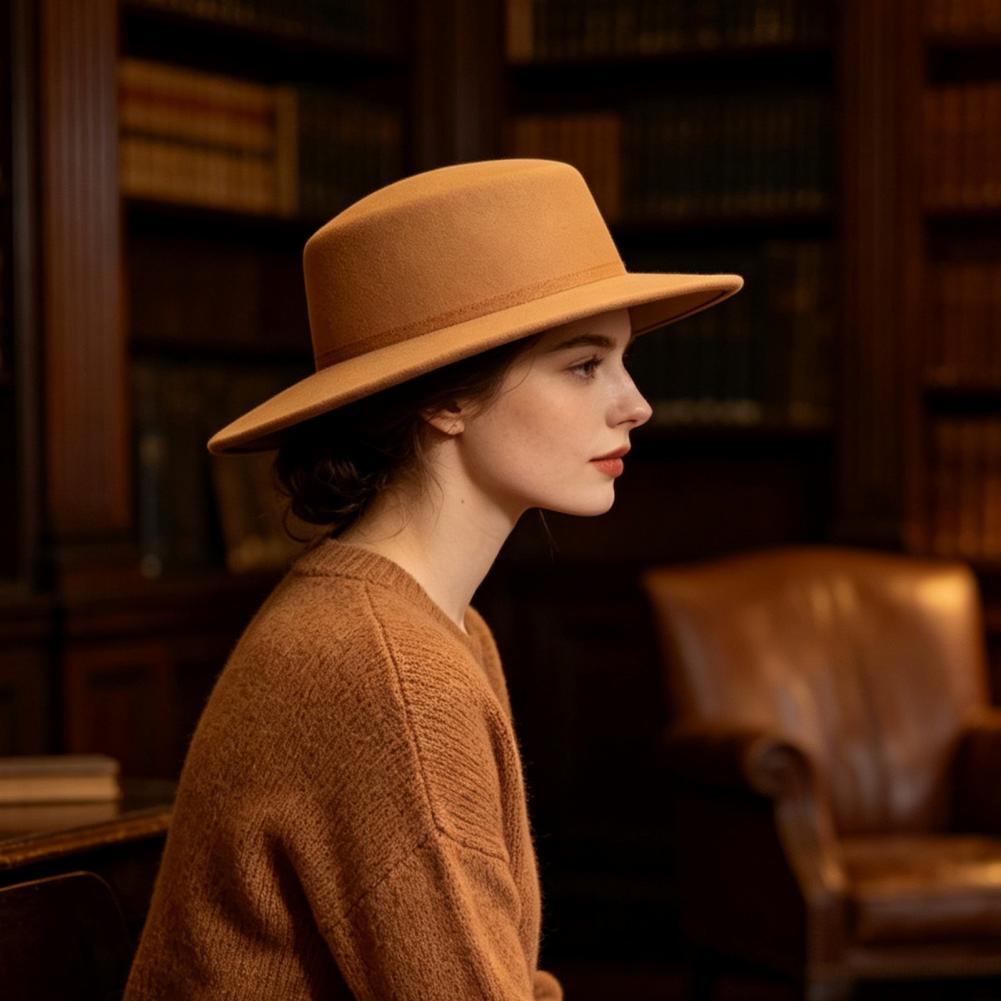 Fedora Hat Wool - Topi Fedora Bergaya untuk Pesta Makan