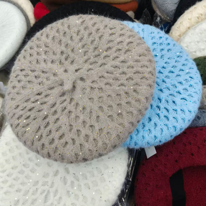 Beret French Wool - Topi Beret Rajut Berongga Model Baru