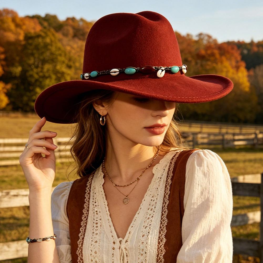 Topi Gaya Koboi Barat, Topi Fe - Fedora Hat Wool ulasan dan harga