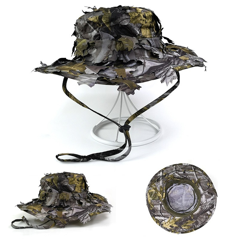 Topi Boonie Camo Daun 3D Pria, - Boonie Hat Tactical ulasan dan harga