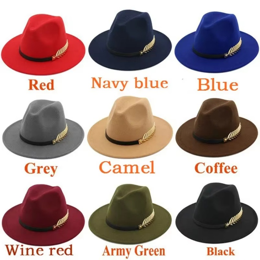 1 Buah Topi Pria Wanita Unisek - Fedora Hat Wool ulasan dan harga